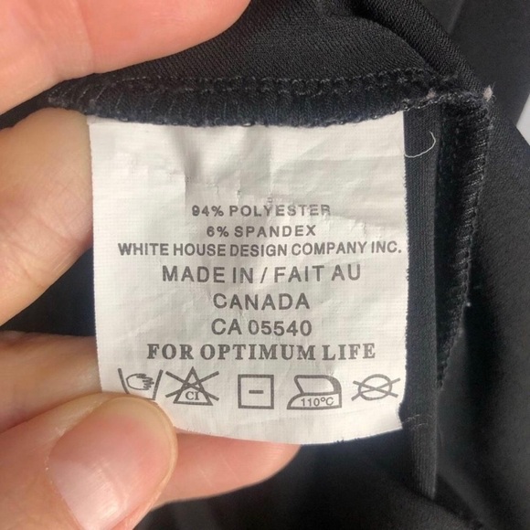 SYMPLI Black Long Sleeve Front Gathered /‎ Drape Dress Sz 14 - Picture 4 of 7